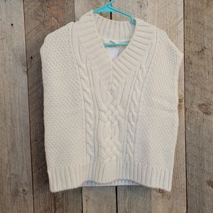 H&M Cable Knit Ivory Sweater Vest
